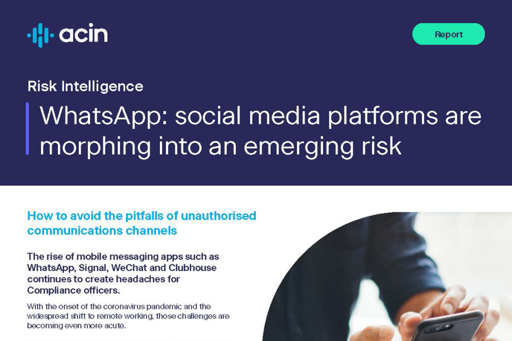 Report Social Media Platforms are Morphing into an Emerging Risk